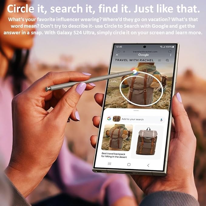 Samsung Galaxy S24 Ultra 512GB – Titanium Gray, AI Camera, S Pen, Unlocked (2024)