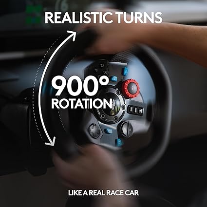 Logitech G29 Racing Wheel for PS5, PS4, PC – Force Feedback & Pedals