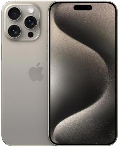 (Renewed Premium) Apple iPhone 15 Pro Max, 512GB, Natural Titanium - Unlocked