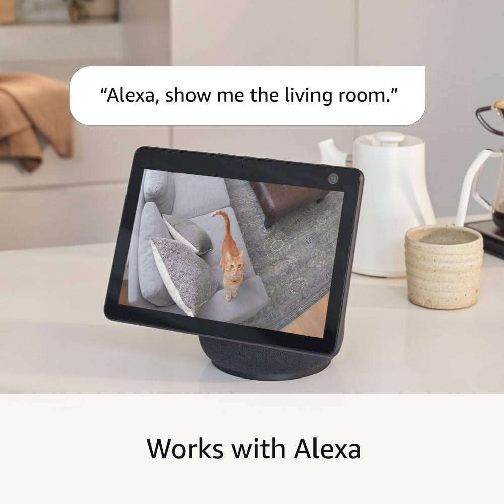 Ring Pan-Tilt Indoor Cam – 360° View, HD Video & Two-Way Talk (Black)