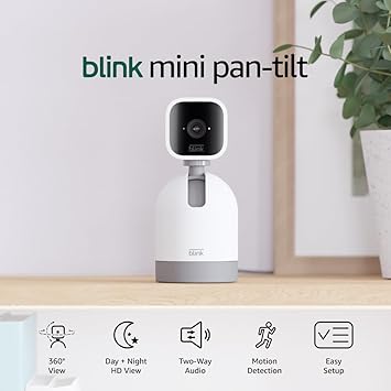 Blink Mini Pan-Tilt – Indoor Smart Security Camera with HD Video & Audio