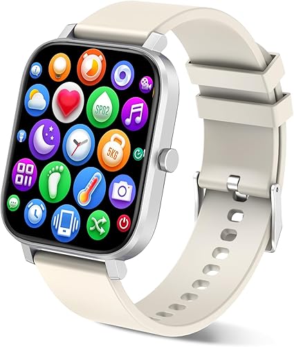Smartwatch for iPhone & Android – 1.83" Touch, IP68, Heart Monitor
