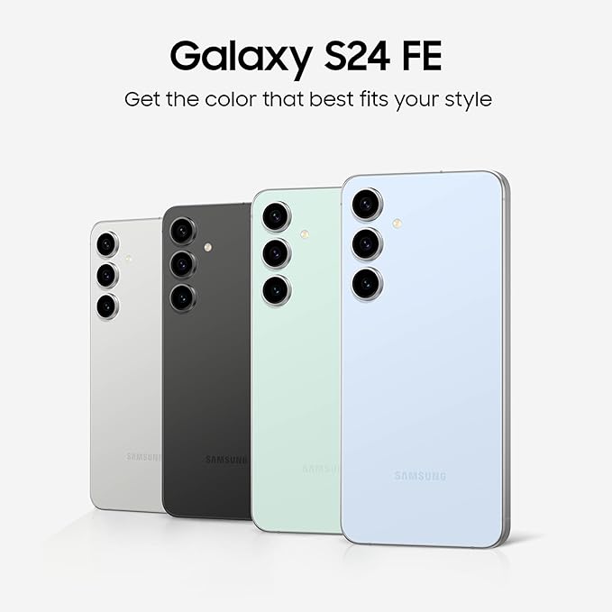 Samsung Galaxy S24 FE 128GB – AI Camera, AMOLED Display, Graphite (2024)