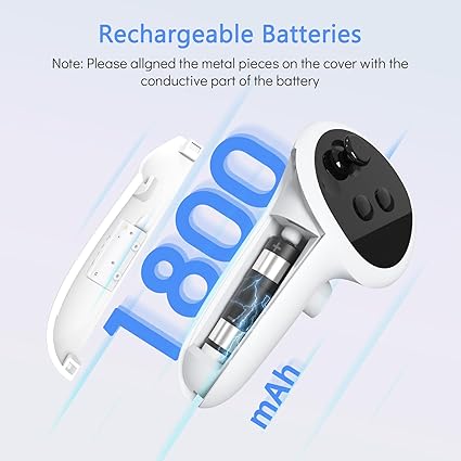 Meta Quest 3/3S Charger Dock – VR Stand with LED & Rechargeable Batteries