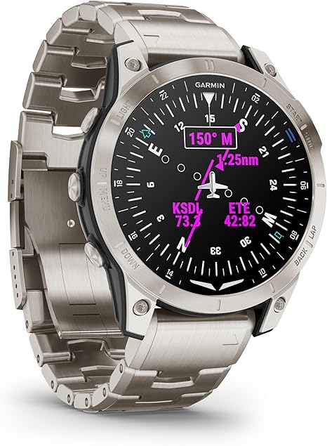 Garmin D2™ Mach 1, Touchscreen Aviator Smartwatch with GPS Moving Map,