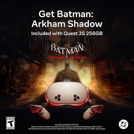 Meta Quest 3S 256GB – Batman: Arkham Shadow + 30 Games with Horizon+ Starter Bundle