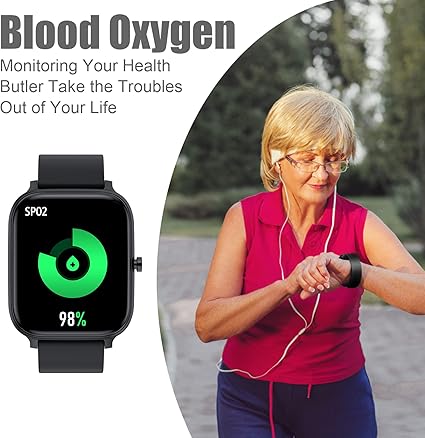 Smartwatch for iPhone & Android – 1.83" Touch, IP68, Heart Monitor