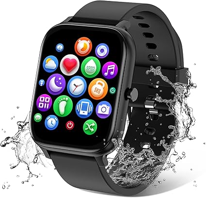 Smartwatch for iPhone & Android – 1.83" Touch, IP68, Heart Monitor