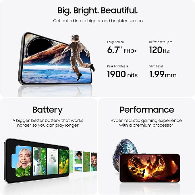 Samsung Galaxy S24 FE 128GB – AI Camera, AMOLED Display, Blue (2024)